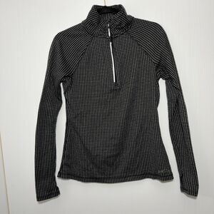 Eddie Bauer Black Diamond Printed 1/4 Zip Pullover Sweater Women's size‎ Medium